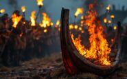 Colorful scene from Shetland's Up Helly Aa festival