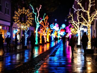 Illuminazioni spettacolari al festival Spectra 2025 ad Aberdeen