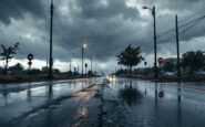 Immagine di Aberdeen colpita dalla tempesta Eowyn