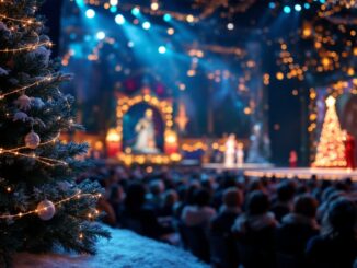 A scene from The Nutcracker ballet showcasing dancers