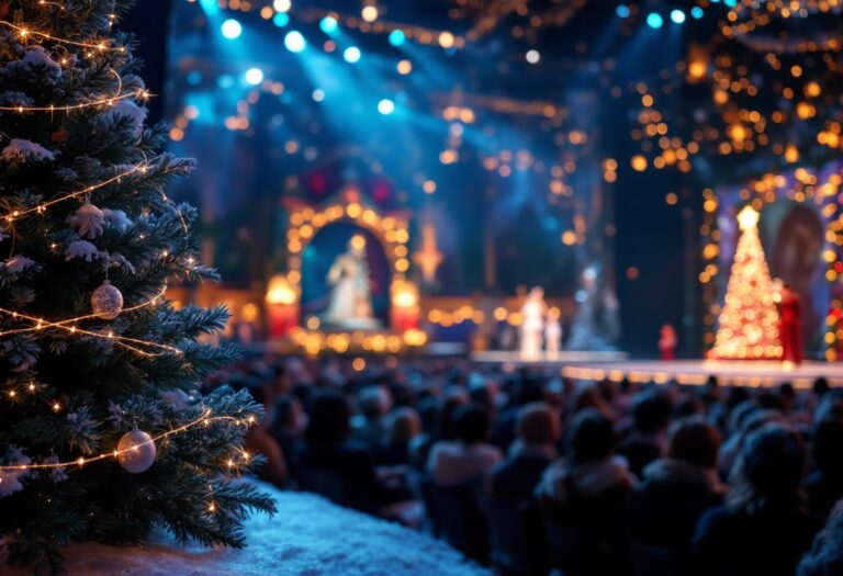 A scene from The Nutcracker ballet showcasing dancers