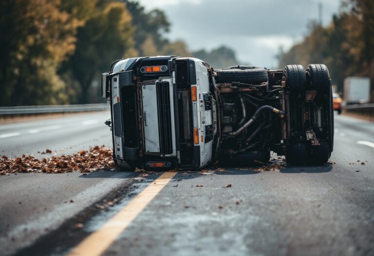 Overturned lorry causing traffic disruption on A90