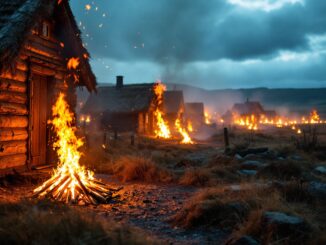 Tradizionale celebrazione di Up Helly Aa nelle Shetland