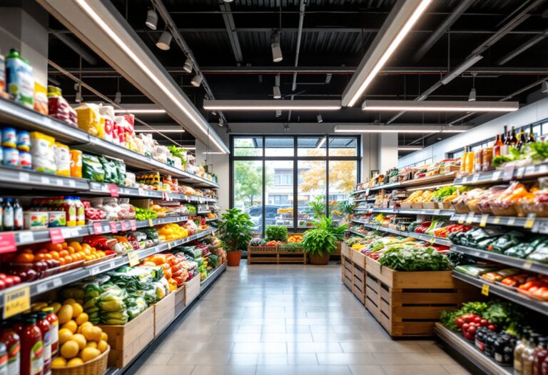 Aldi supermarket logo with UK competition backdrop