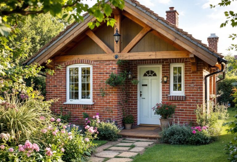 Beautiful Rose Cottage surrounded by lush greenery