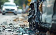 Emergency services at the scene of A96 crash involving four vehicles
