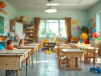 Children in a nursery environment showing health concerns