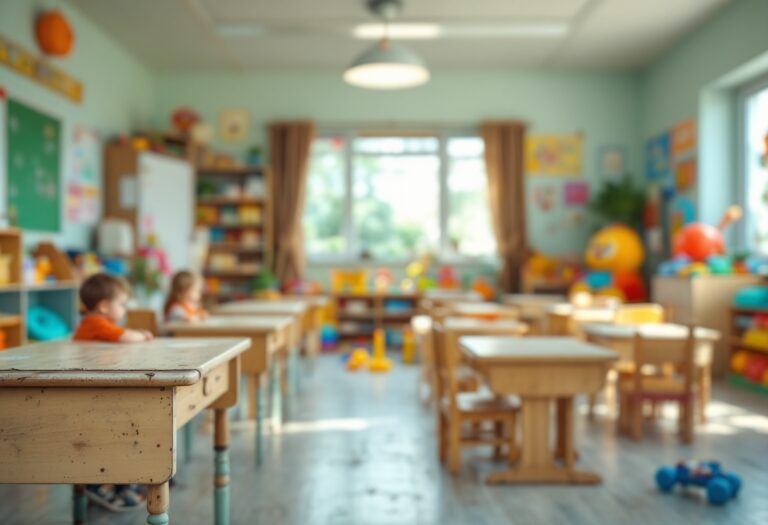 Children in a nursery environment showing health concerns
