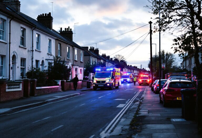 Emergency services responding to a hoax call in Merseyside