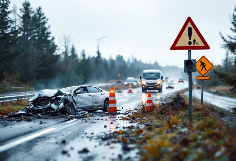 Emergency responders assist at A9 multi-vehicle accident