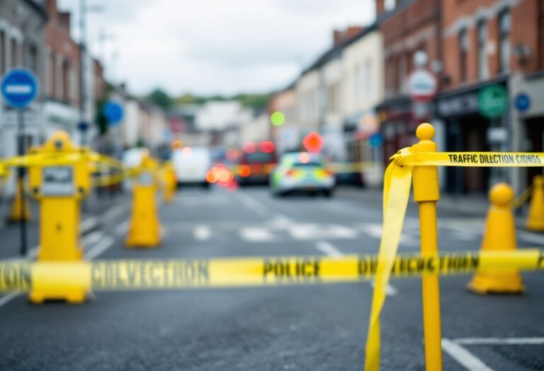 Emergency services at the scene of an assault in Co Tyrone