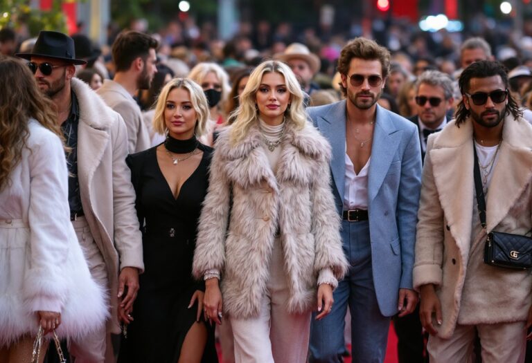 Celebrities showcasing fashion at the 75th San Remo Festival