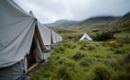 Un'accogliente tenda glamping nei Cairngorms