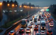 Traffic congestion on M3 motorway caused by police activity