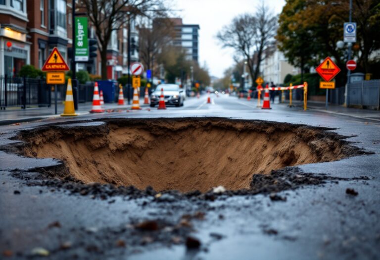 Residents evacuated due to major sinkhole in Surrey