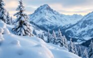 Skiers enjoying fresh snow in New England during winter storm