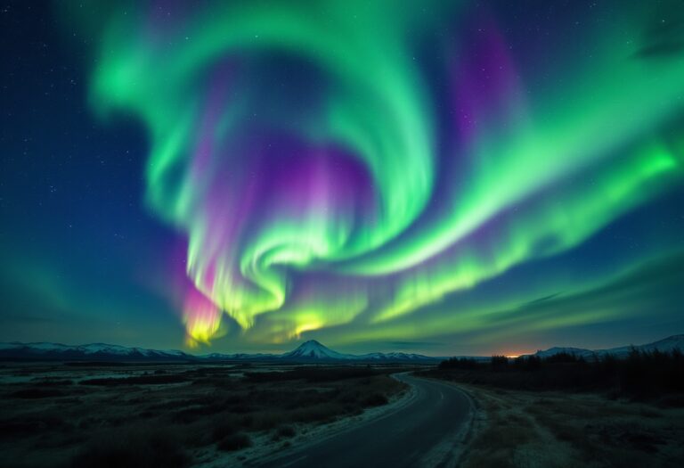 Stunning Northern Lights illuminating the night sky