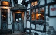 Police investigation scene outside a pub in Kent village