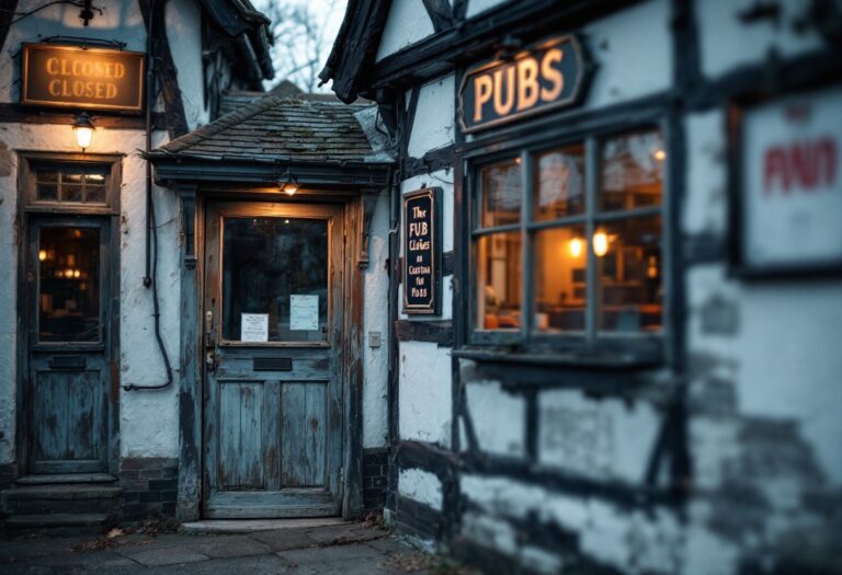 Police investigation scene outside a pub in Kent village