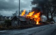 Traffic disruption on A82 due to shed fire near Glencoe