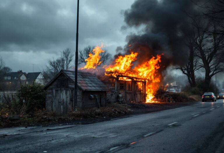 Traffic disruption on A82 due to shed fire near Glencoe