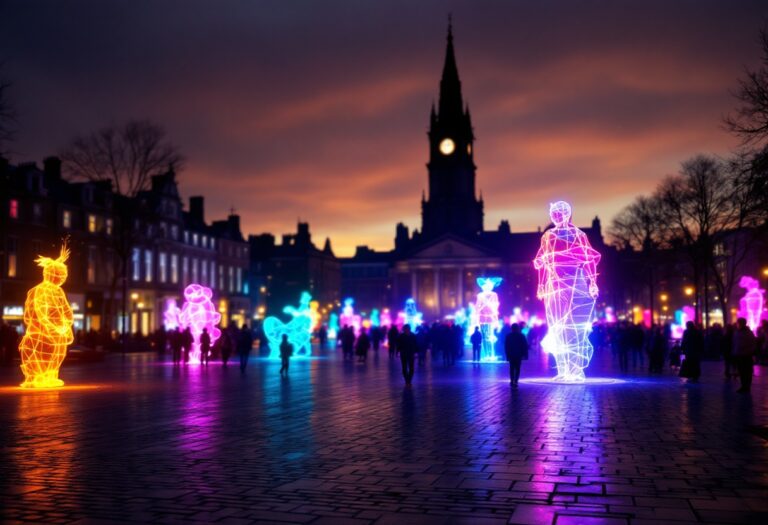 Stunning light displays at Spectra Festival in Aberdeen
