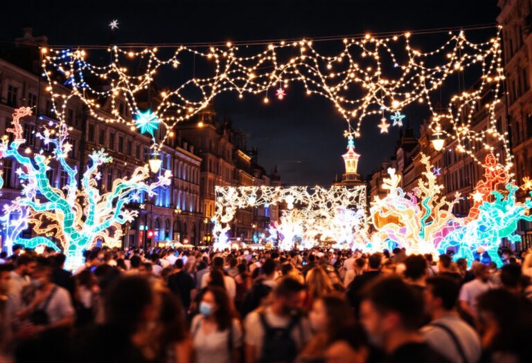 Vibrant light displays at Spectra Festival in Aberdeen