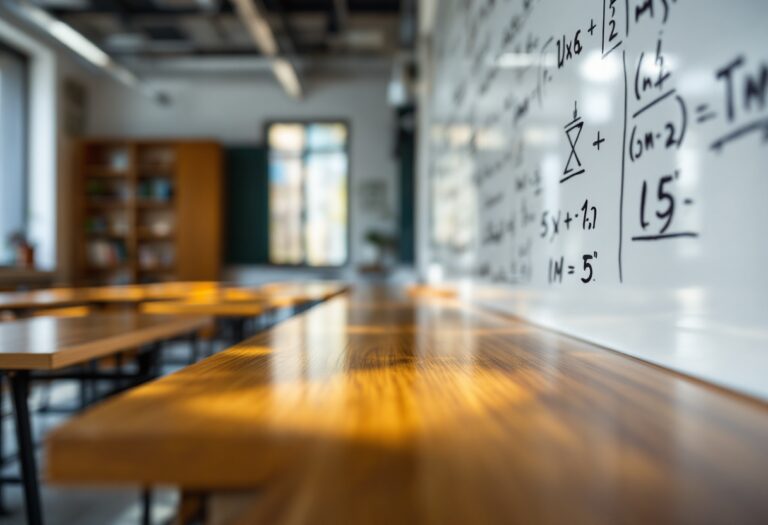 Students at a leading mathematics university engaged in learning