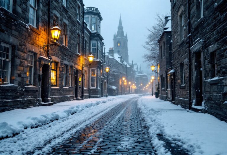 Scenic view of Aberdeen in winter with AI tools