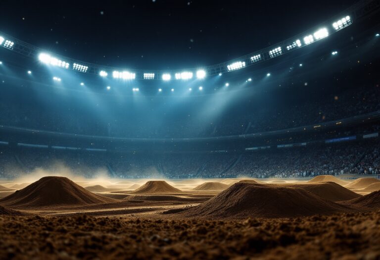 Young motocross riders preparing for Arenacross in Aberdeen