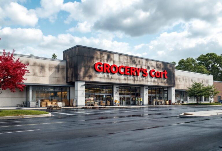 Aberdeen Asda supermarket exterior post-fire restoration