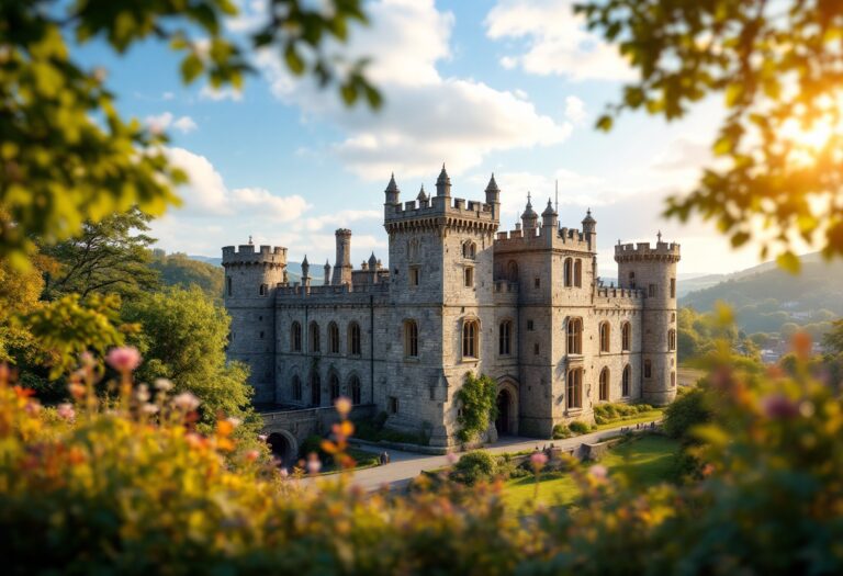 Armadale Castle surrounded by lush greenery