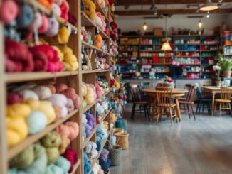 Beth MacDonald mentre trasforma 24 Yarns in un nuovo progetto