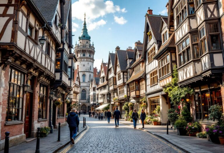 Vista panoramica di Chester, città storica e affascinante