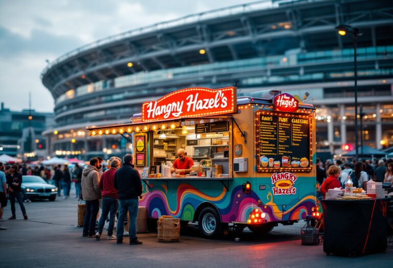 Emma Williamson serving delicious food from her food truck