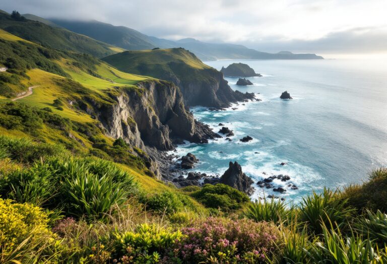 Scenic view of North Coast 500 with tourists and locals