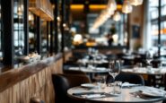 Elegant dining setup at The Bank Cafe in Huntly