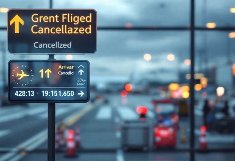 Inverness Airport with delayed flights due to weather issues