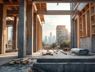 Garry Smith di Aberbuild in cantiere con attrezzature moderne