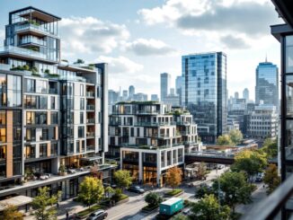 Modern residential and commercial buildings in Aberdeen