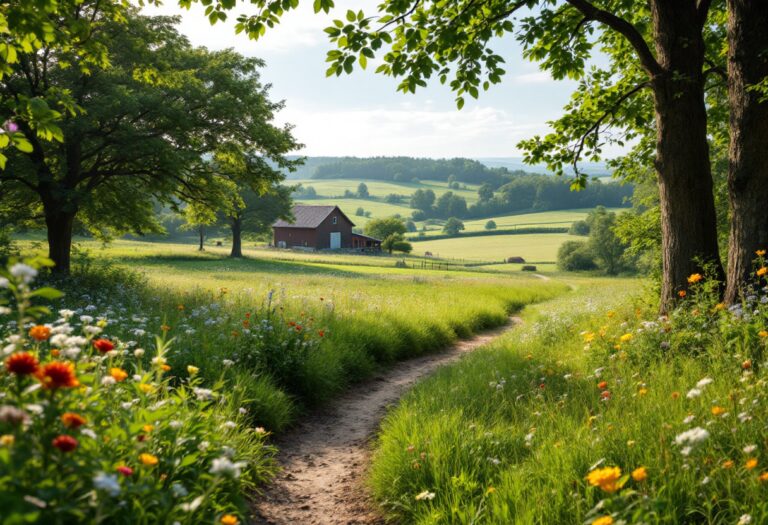 A little girl exploring Windfold Farm's magical scenery