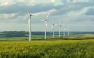 Wind turbines representing medium-scale energy in the UK