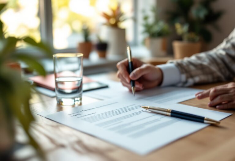 An adult reviewing Power of Attorney documents