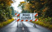 Scene of traffic disruption on B9077 South Deeside Road