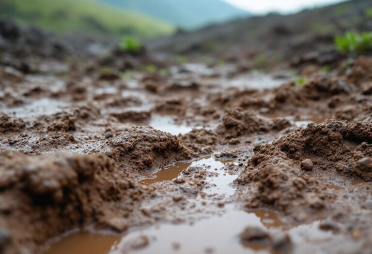 Participants enjoying the muddy challenge at Aberdeen event