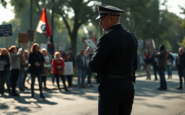 embarrassed police officer visits protester amid growing tensions python 1754742866