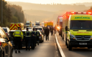 m23 crash causes major delays for commuters in south london python 1755435493