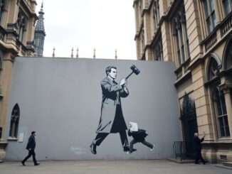 banksys new artwork at royal courts of justice a bold statement python 1757337092