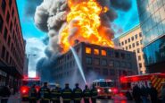 downtown warehouse fire causes major disruption and evacuations python 1758464904