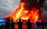 significant fire incident in downtown warehouse area python 1758204213